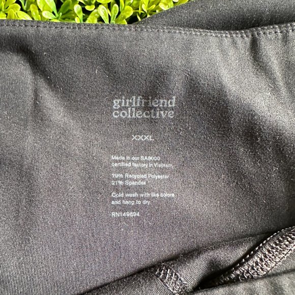 Girlfriend Collective Athletic Bike Shorts Black 3XL - Picture 3 of 5
